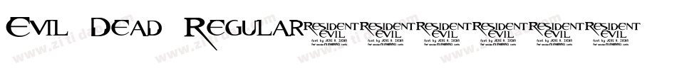 Evil Dead Regular字体转换